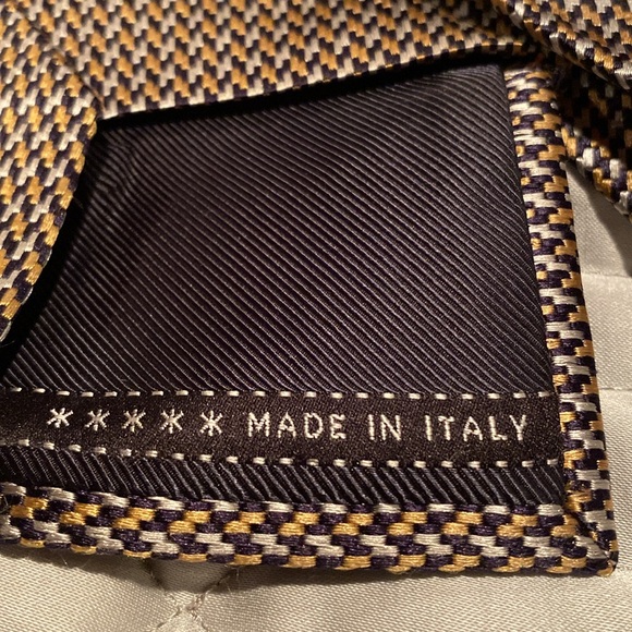 ERMENEgildoZEGNA silk tie. Made in Italy. - Picture 7 of 7